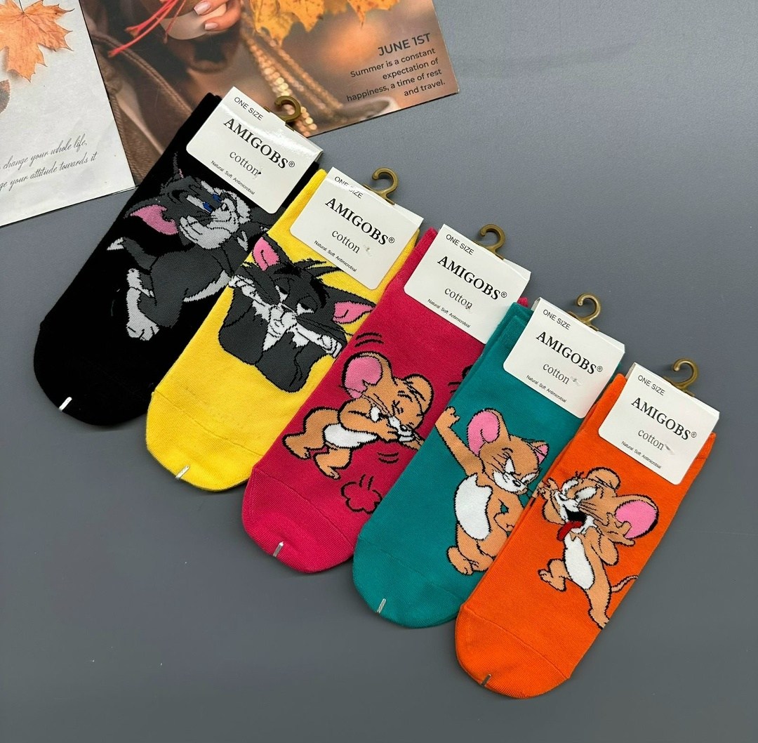 носки том и джерри,носки amigobs,комплект носки женские,женские носки,носки комплект