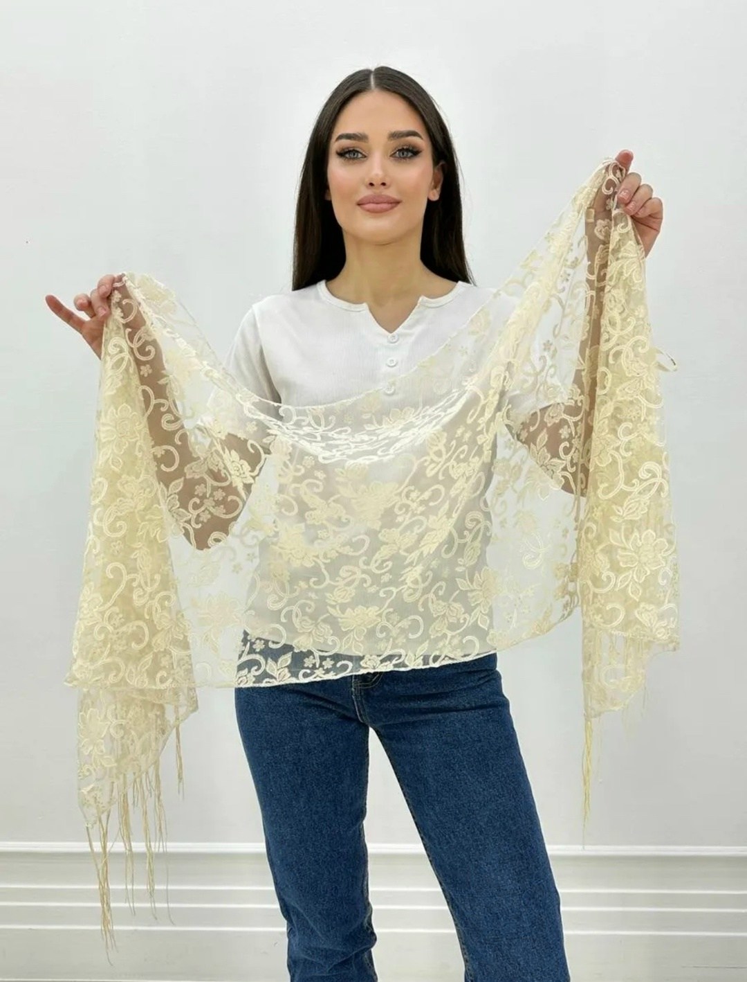 платок палантин для храма в церковь шарф косынка,палантин женские,платок палантин,платки шарф,шарф женские