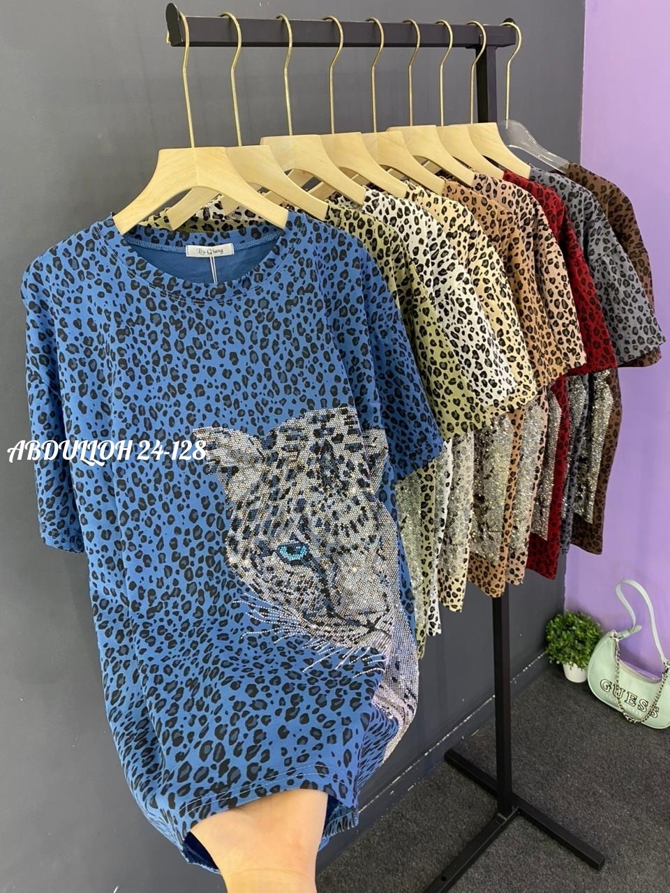 футболки женская,футболка женская 6506 "леопард",женские футболки с принтом,леопардовая футболка,футболки летние