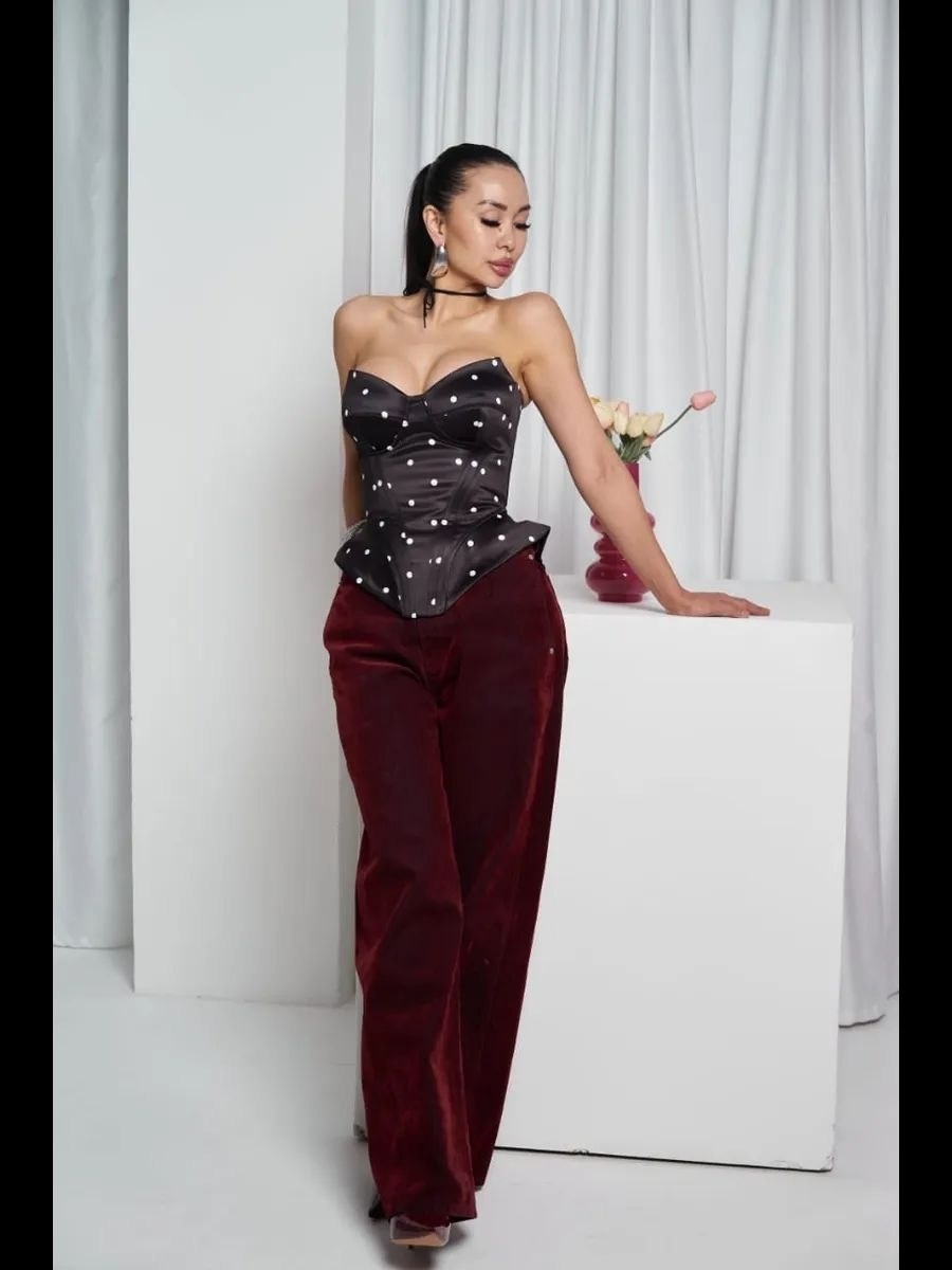 корсет в горошек,корсет женский,корсет топ,корсет атласный,корсет