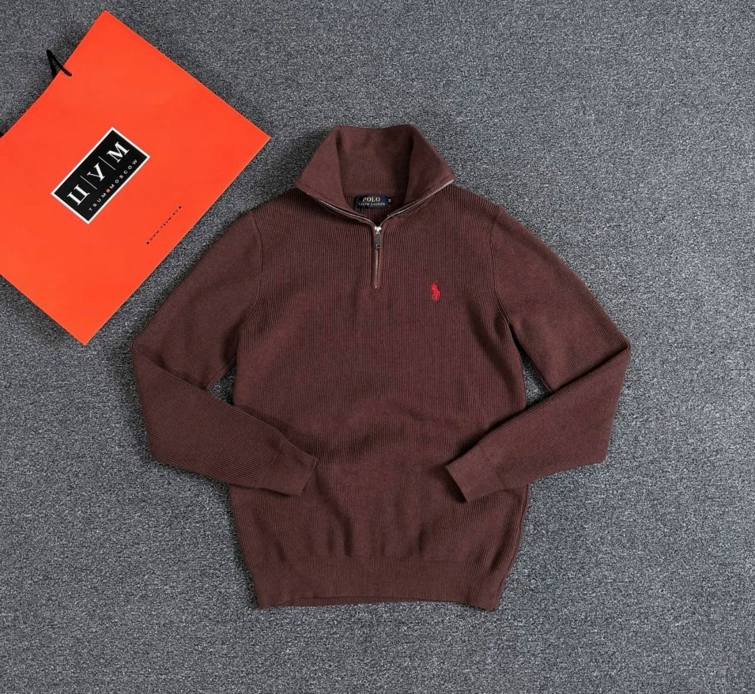 хлопковый свитер на молнии 1/4 polo ralph lauren polo black,свитер polo ralph lauren,кофта мужская ralph lauren,мужской хлопковый свитер сетчатой вязки с молнией на четверть polo ralph lauren черный,p