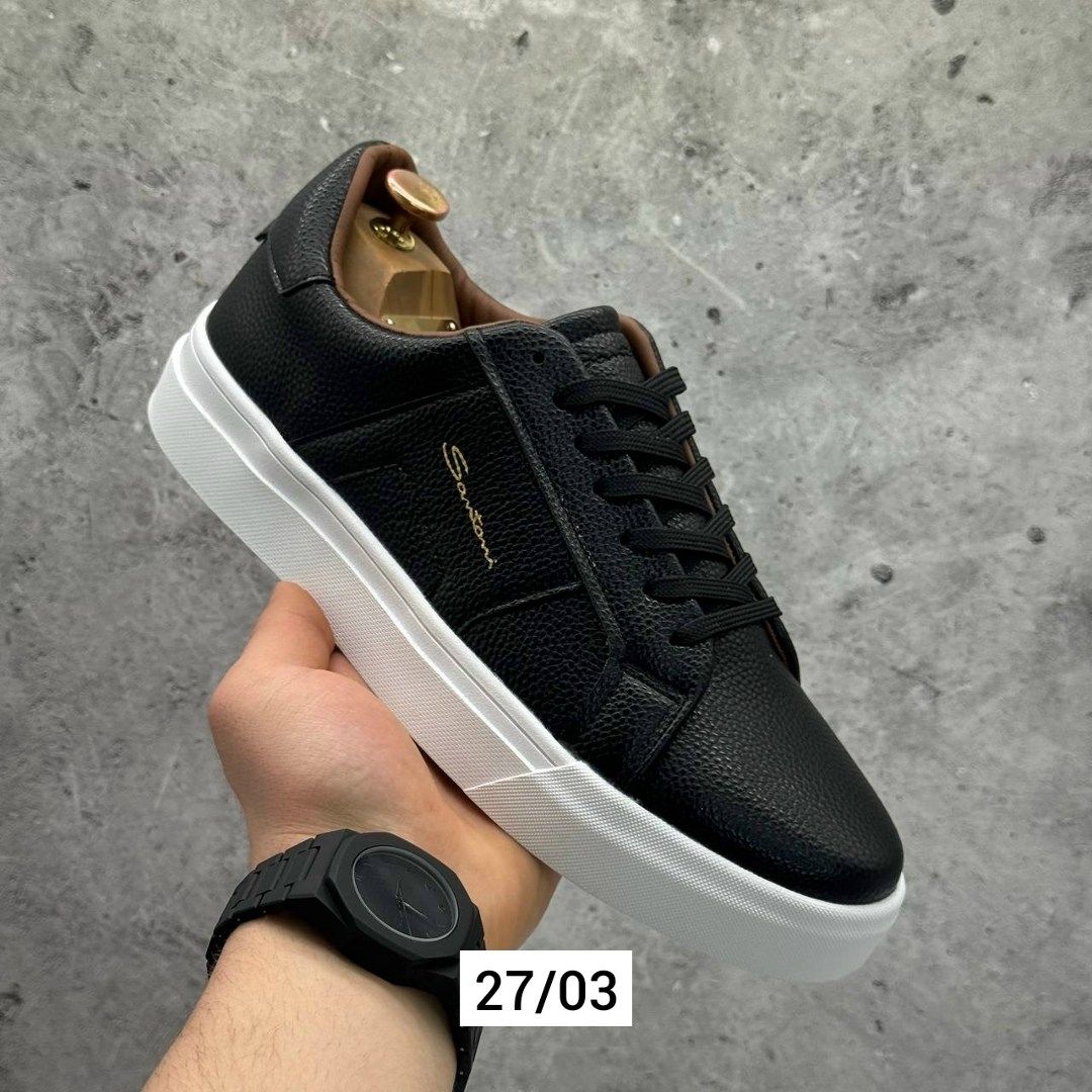 кеды мужские кожаные santoni черные premium,мужские кеды santoni,кеды мужские кожаные,мужские кеды,кеды для мужчин кожа