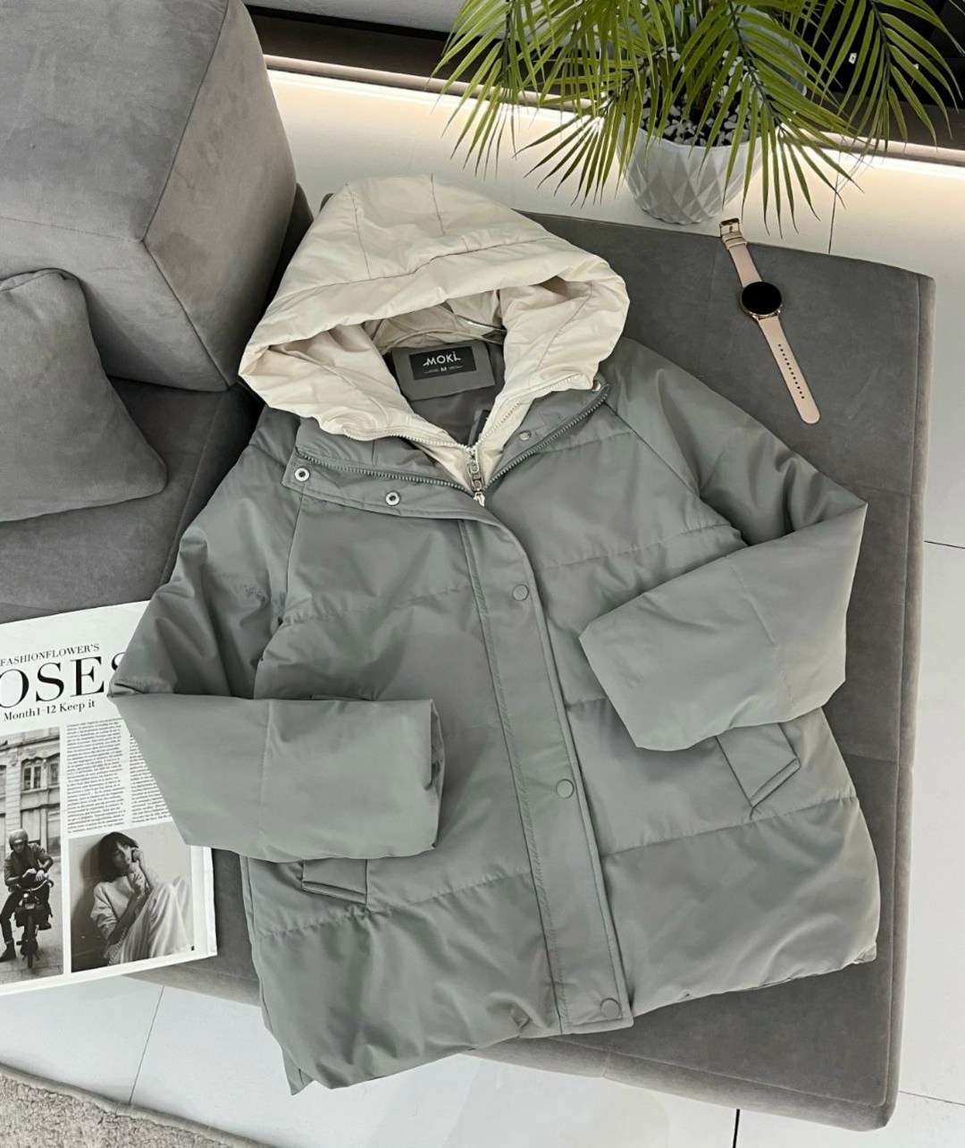 куртка женская бежевая,демисезонная куртка с капюшоном kate&tori,куртка женская демисезонная,женская куртка,куртка