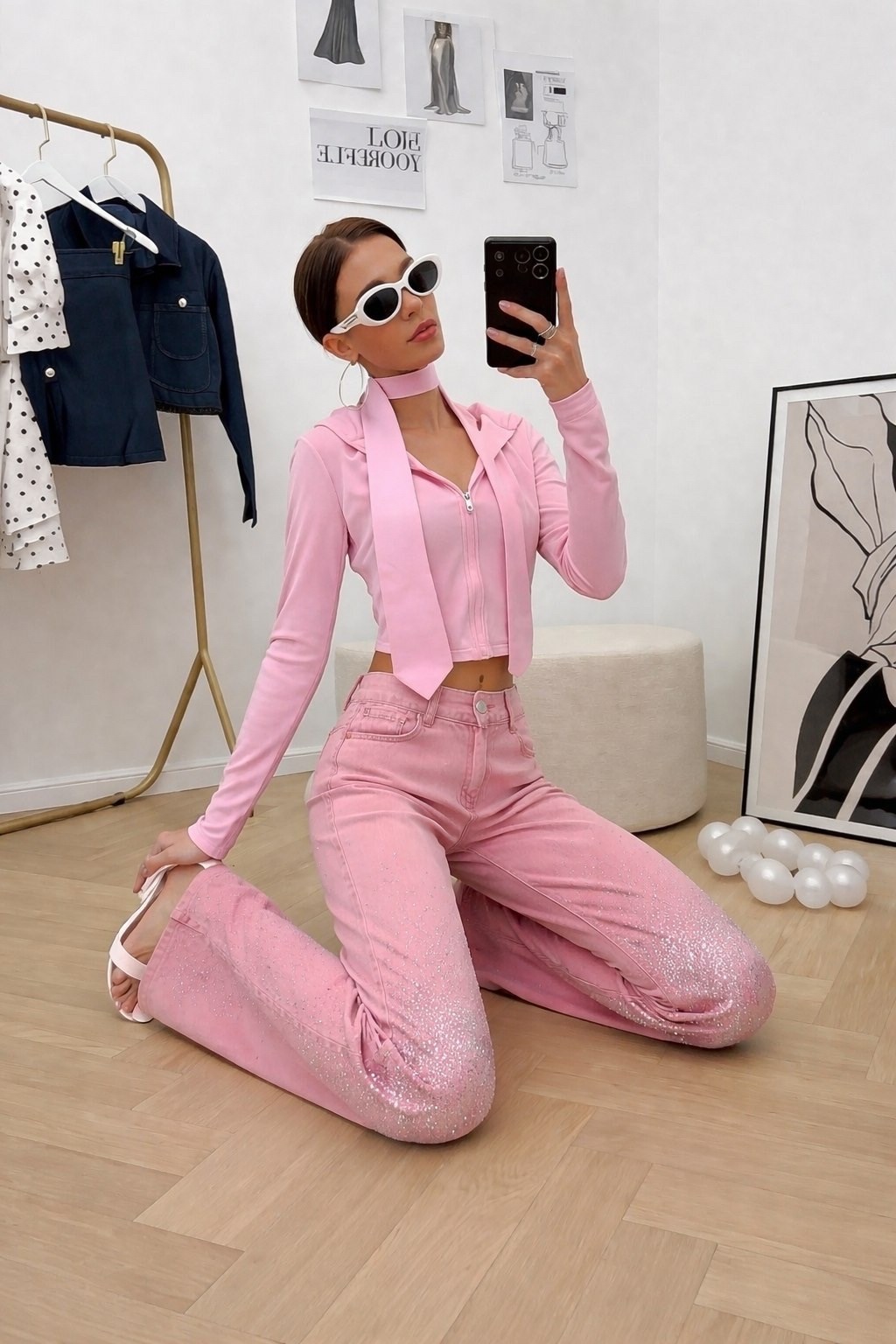 розовые джинсы,женские джинсы,широкие джинсы,стильные джинсы,штаны джинсы