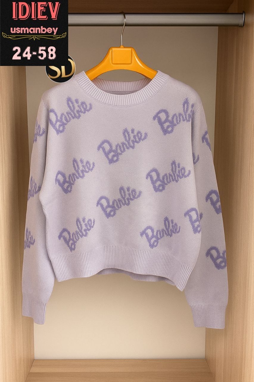 женский свитер,женская кофта,свитер кофта,свитер,свитер оверсайз вязаный barbie