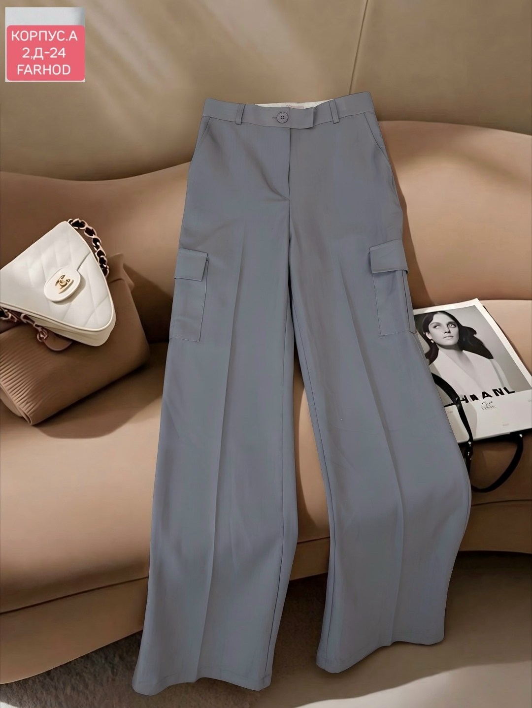 повседневные широкие брюки с высокой талией,брюки с карманами,элегантные брюки,брюки женские широкие,брюки с карманами карго