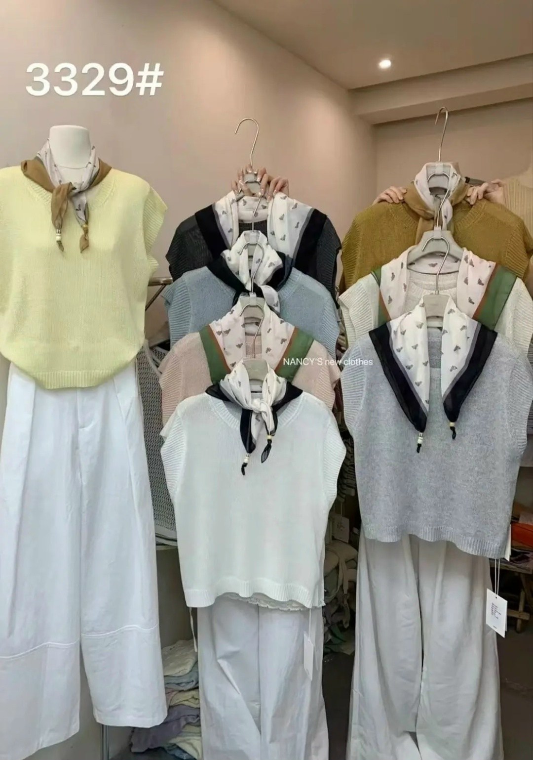 костюм молочный,костюм бежевый,жилетка вязаная,, оптом