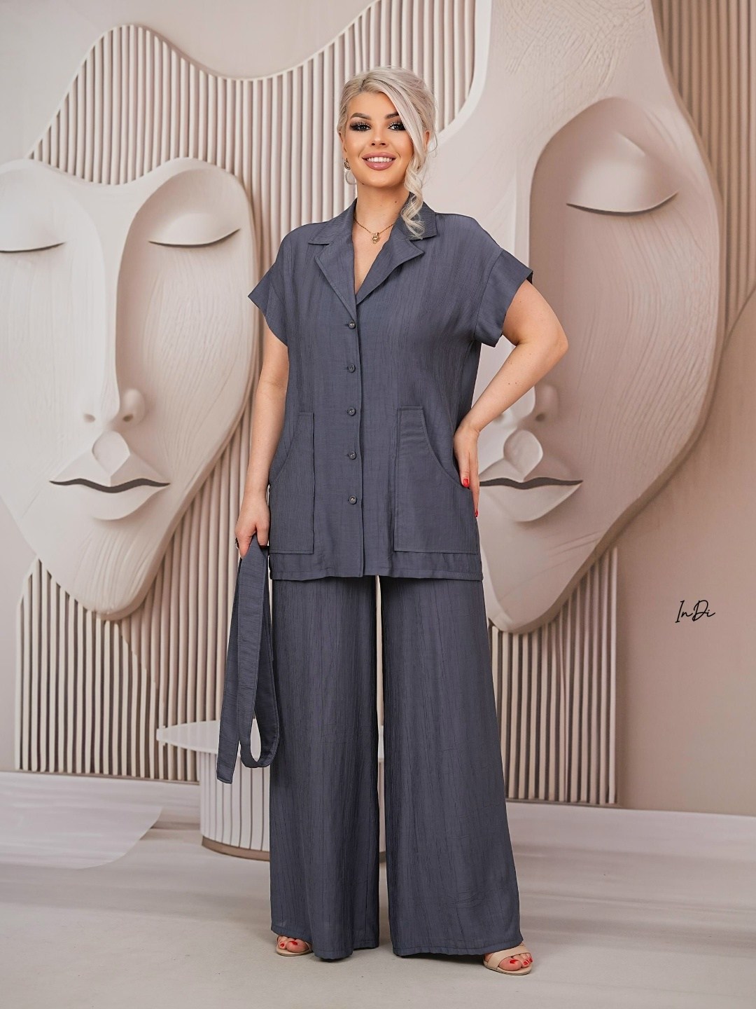 брючный костюм,брючный комплект bonna image 975/4 серый,костюм bonna image 975/4 серый,костюм женский брючный,стильные костюмы