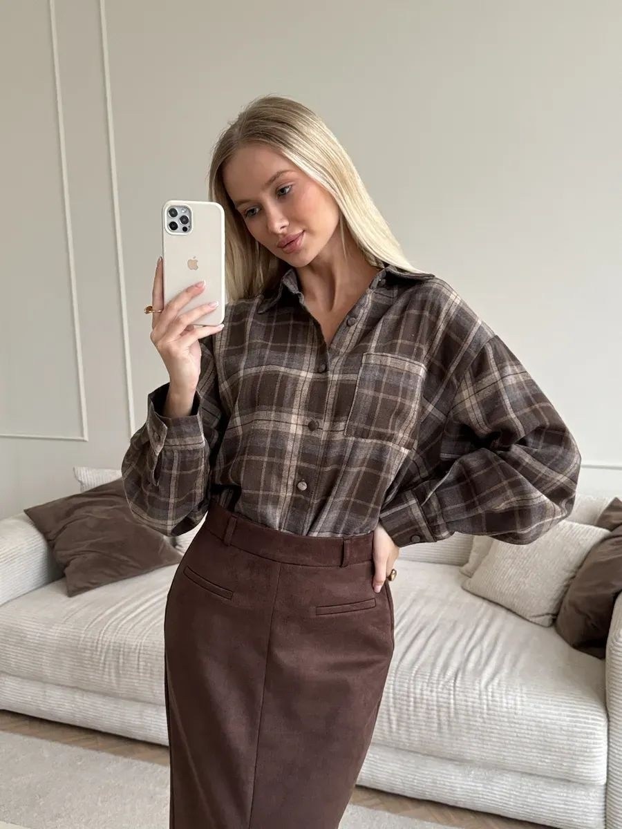 рубашка хлопок,рубашка в клетку,женская рубашка в клетку,клетчатая рубашка,рубашка в клетку хлопковая оверсайз kasdemo