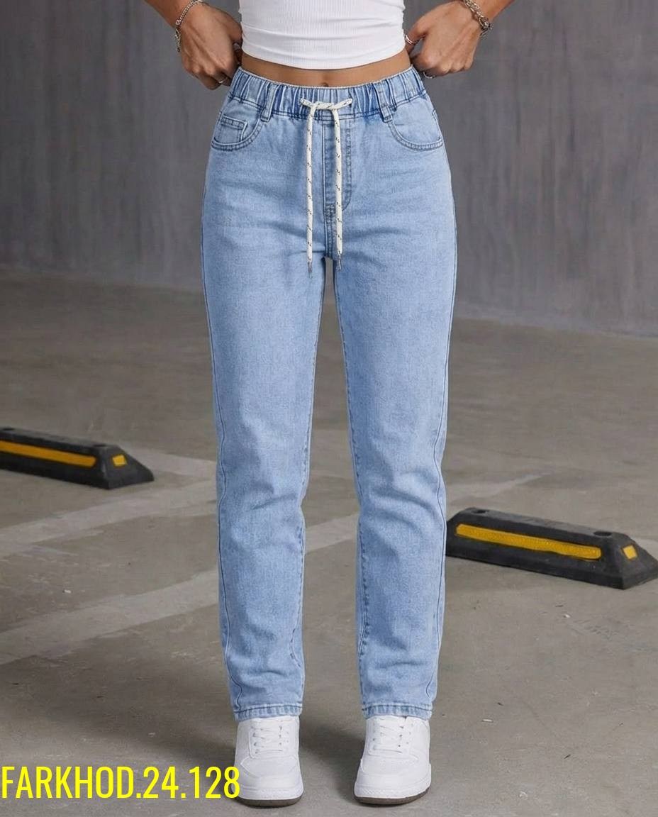 джинсы женские,джинсы мом,женские джинсы бананы,джинсы на резинке,джинсы модные