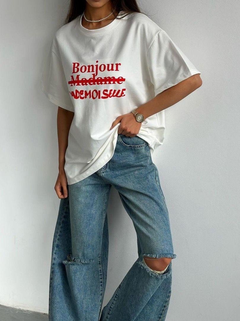 футболки женская,стильная футболка с принтом,стильная футболка,футболка la vie est belle,футболке