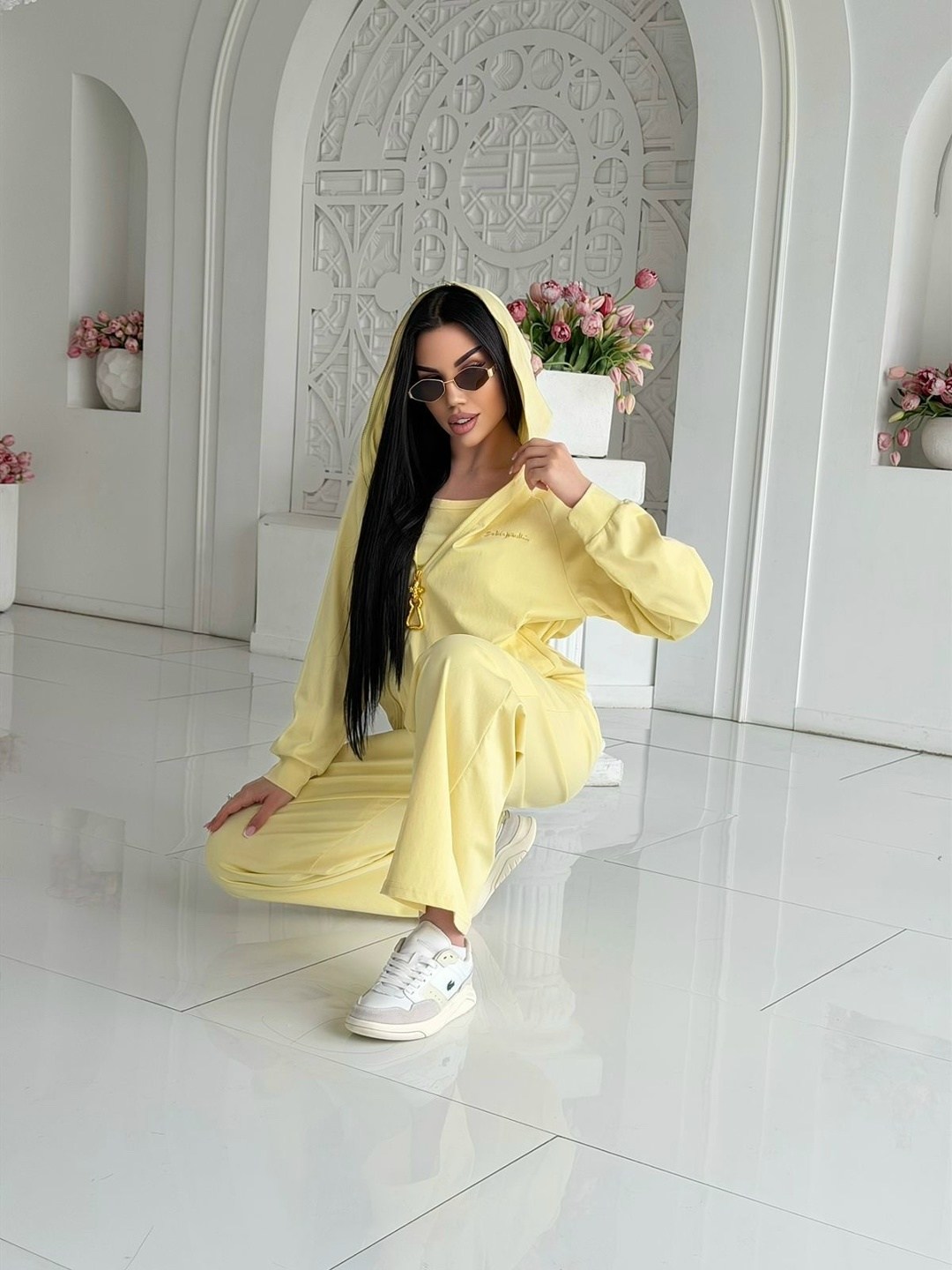 стильные костюмы,костюм с брюками,повседневный костюм,женский спортивный костюм,костюм желтый