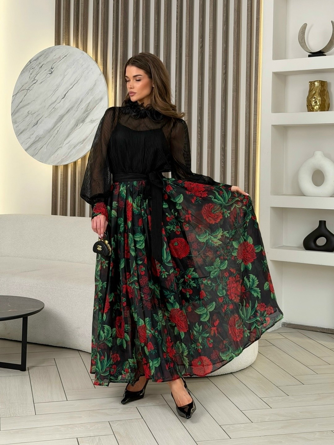 юбка плиссе,плиссированная юбка,юбка плиссе образы,платье,шифоновое платье