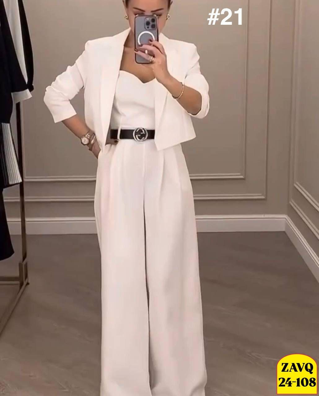 элегантные комбинезоны,брючный комбинезон,белый костюм женский брючный палаццо,комбинезон женский брючный,женский элегантный комбинезон