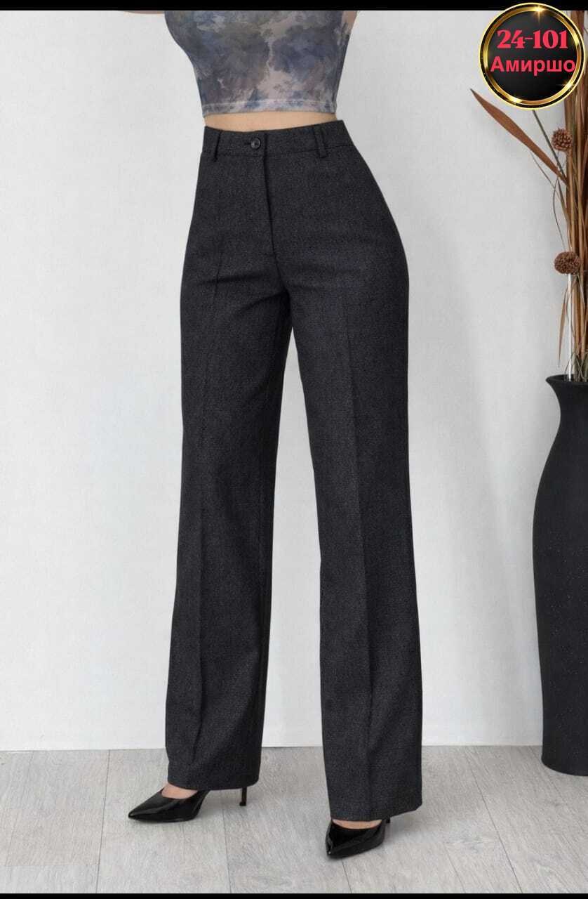 брюки классические,брюки палаццо kiazo размер 42 серый,брюки широкие,женские брюки,модные брюки