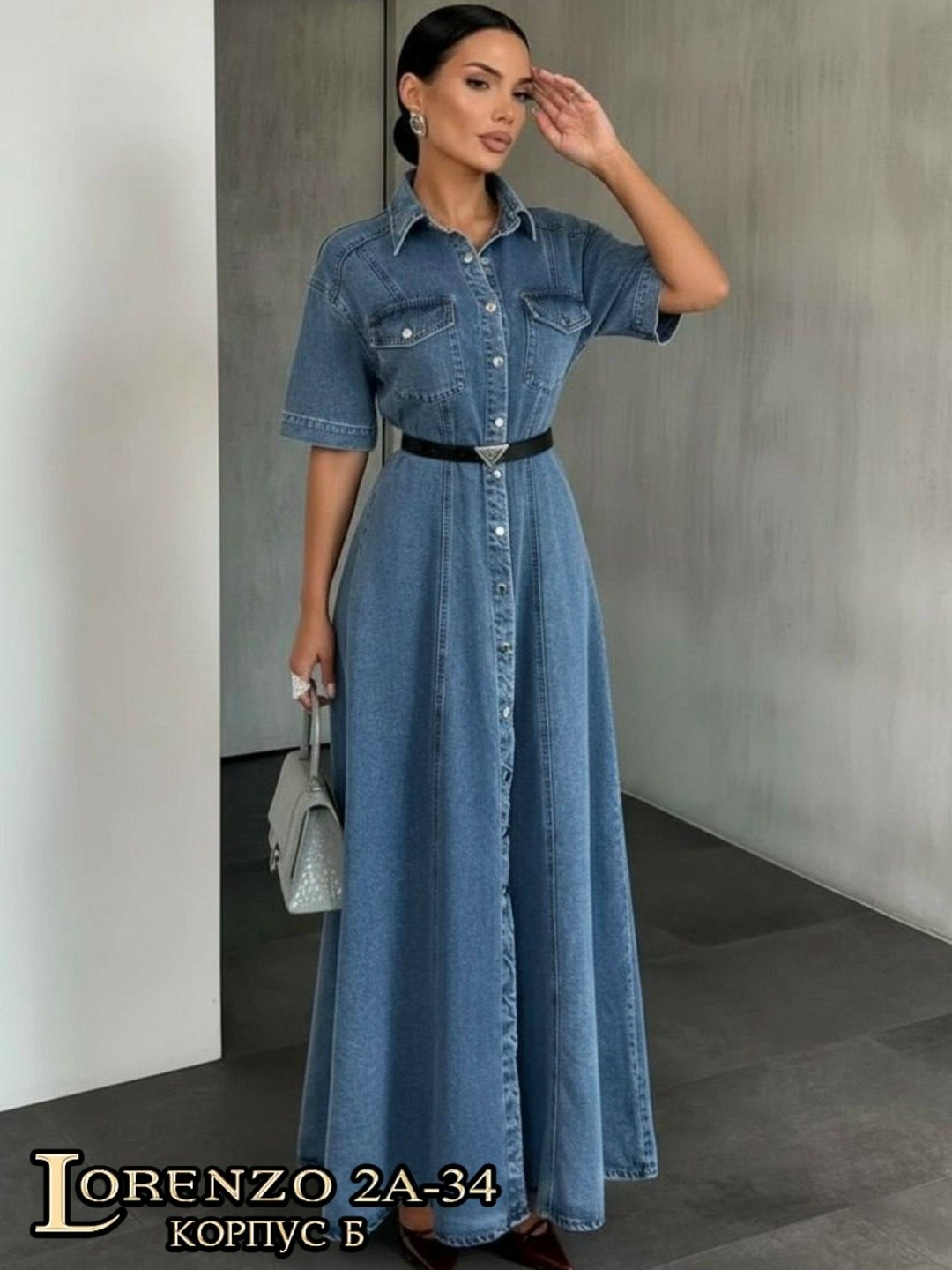 джинсовое платье сарафан миди style spark,джинсовое платье,женское джинсовое платье,платье рубашка джинсовое длинное офисное макси в пол aisha collection,платье длинное джинсовое