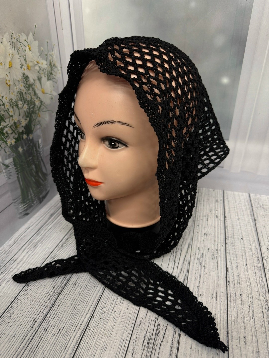 снуд ажурный,косынка вязаная,шапка платок,вязаный платок,косынка крючком