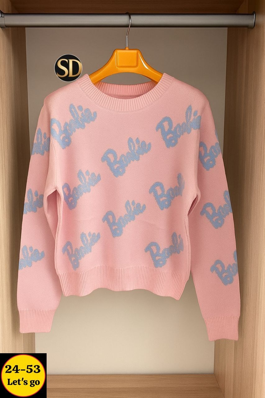 свитер оверсайз вязаный barbie lucky fashion,свитер женский,кофта женская,свитер кофта,свитер оверсайз вязаный barbie