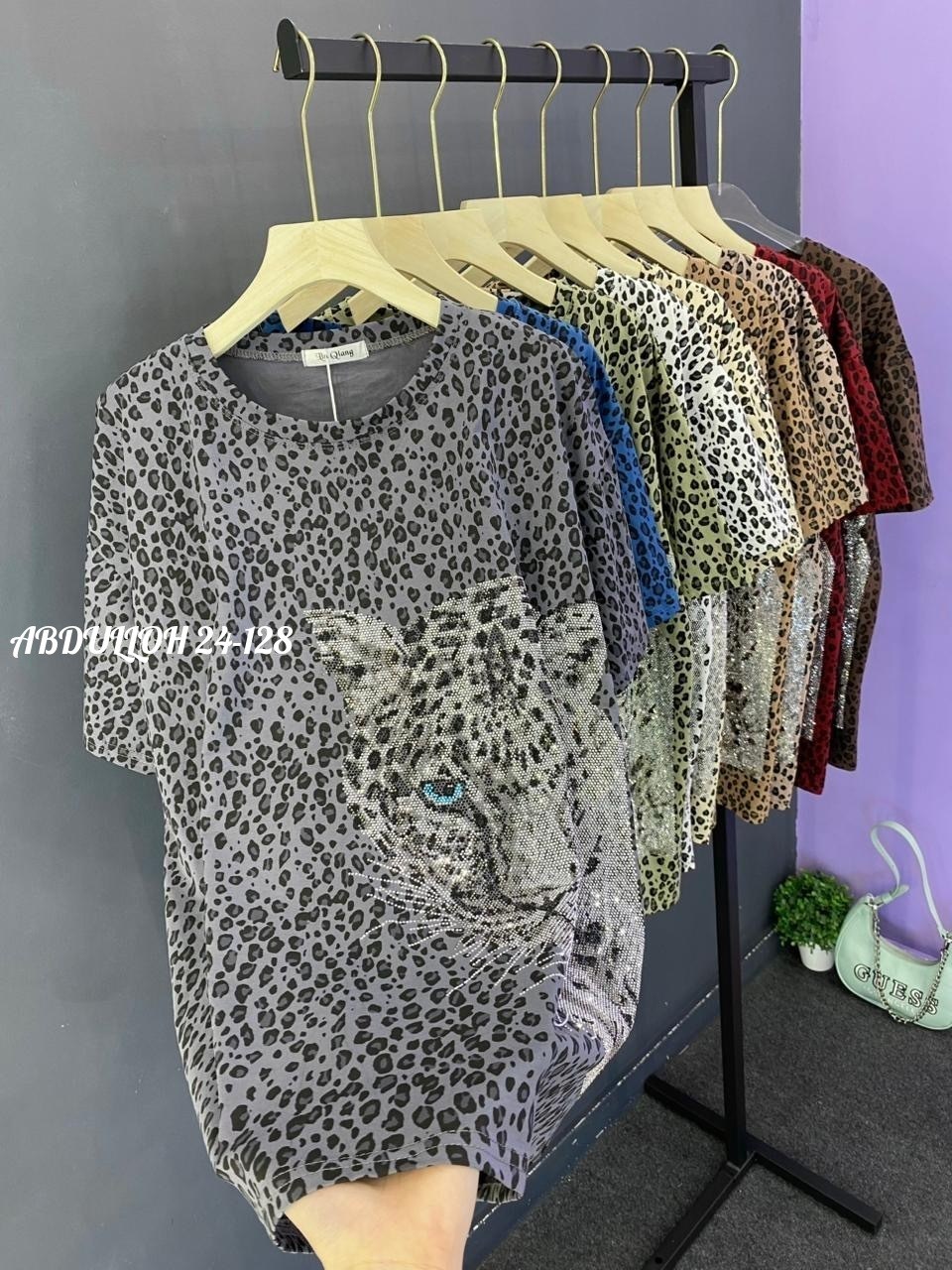 футболки женская,футболка женская 6506 "леопард",женские футболки с принтом,леопардовая футболка,футболки летние