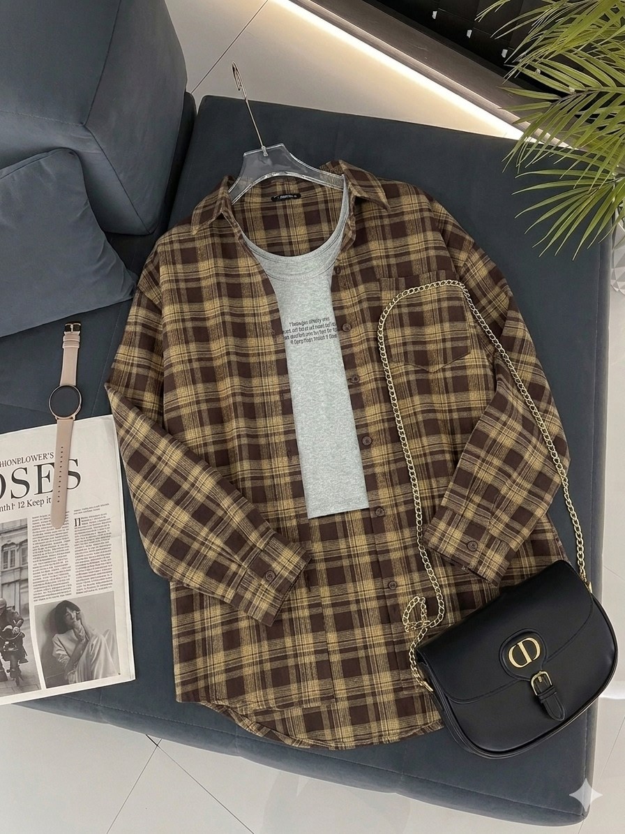 рубашка женская в клетку,рубашка женская в клетку оверсайз,рубашка в клетку женская теплая оверсайз без кармана,клетчатая рубашка,рубашка оверсайз клетка