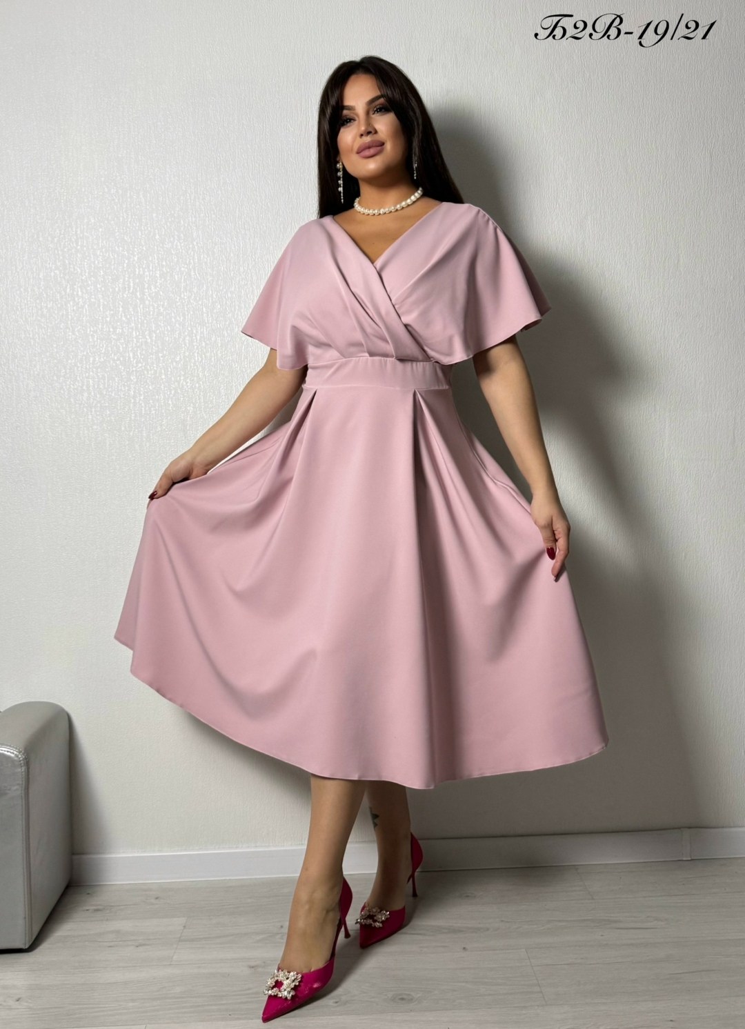 платье,платье с поясом,пудровое платье,платье миди,летнее платье