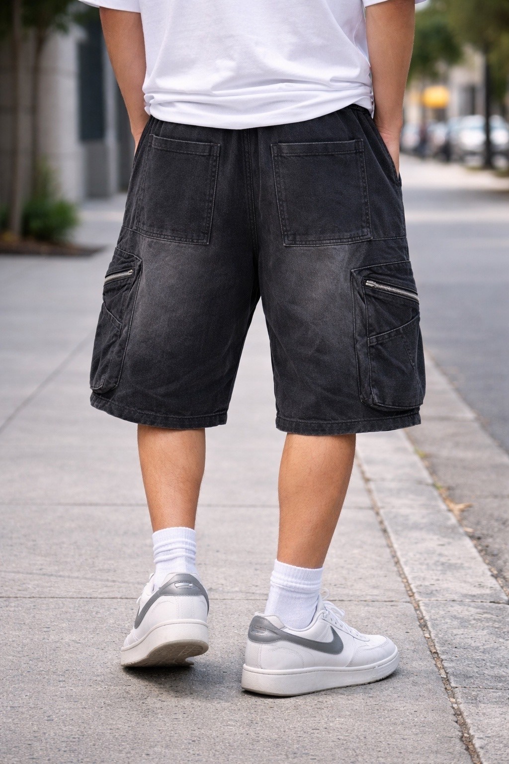 шорты мужские джинсовые,шорты мужские,шорты мужские джинсовые с накладными карманами,шорты карго,джинсовые шорты карго