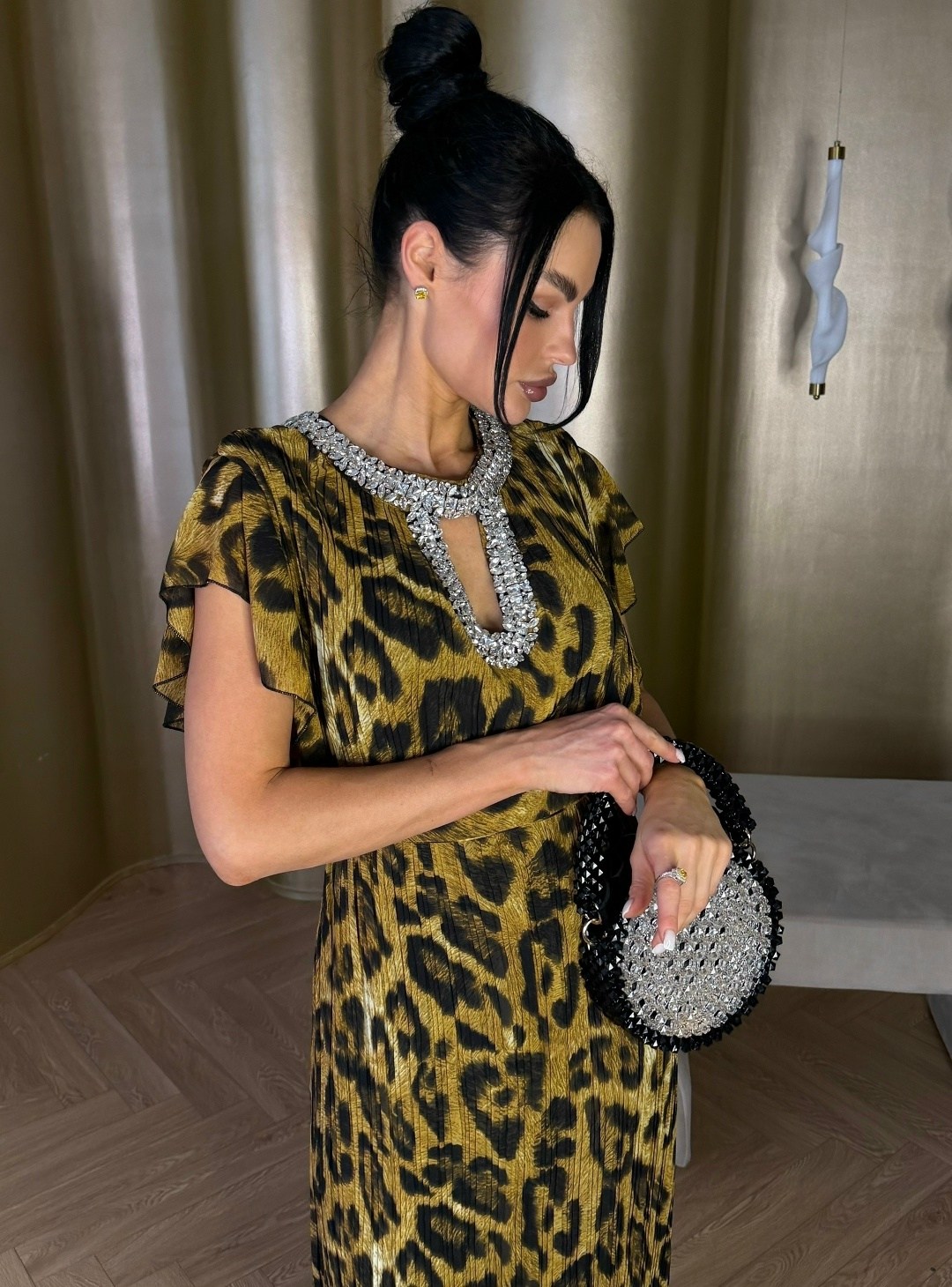 платье с леопардовым принтом,платье женское шифоновое с леопардовым принтом,вечернее платье с леопардовым принтом,леопардовое платье,платье леопард