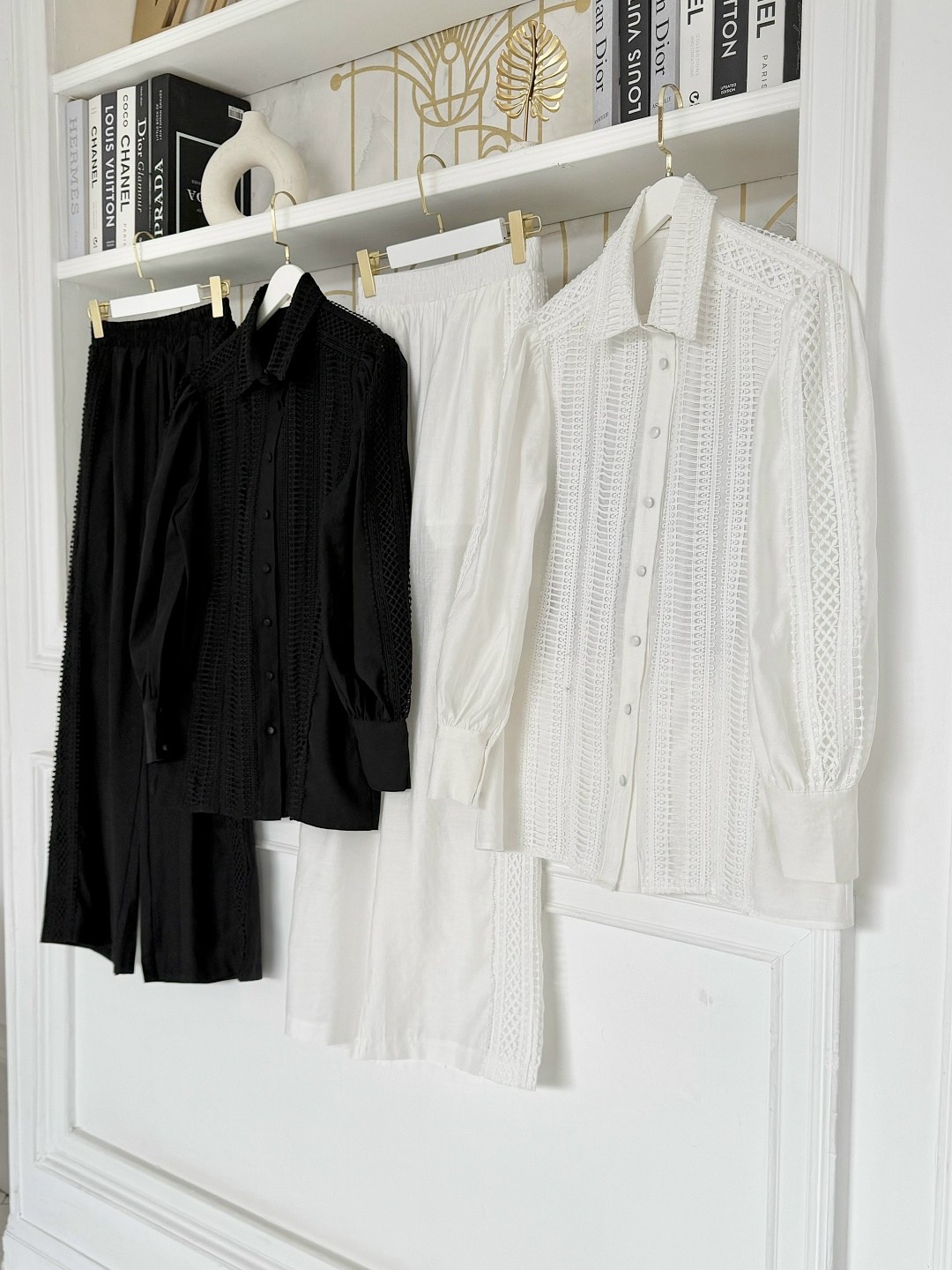 рубашка хлопковая оверсайз emberens 246727004,брючный костюм,белые костюмы,костюм повседневный,женский костюм