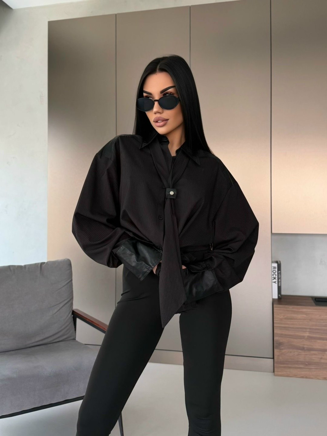 женская рубашка,блузка удлиненная,блузка стильная,рубашка удлиненная,рубашка оверсайз черная