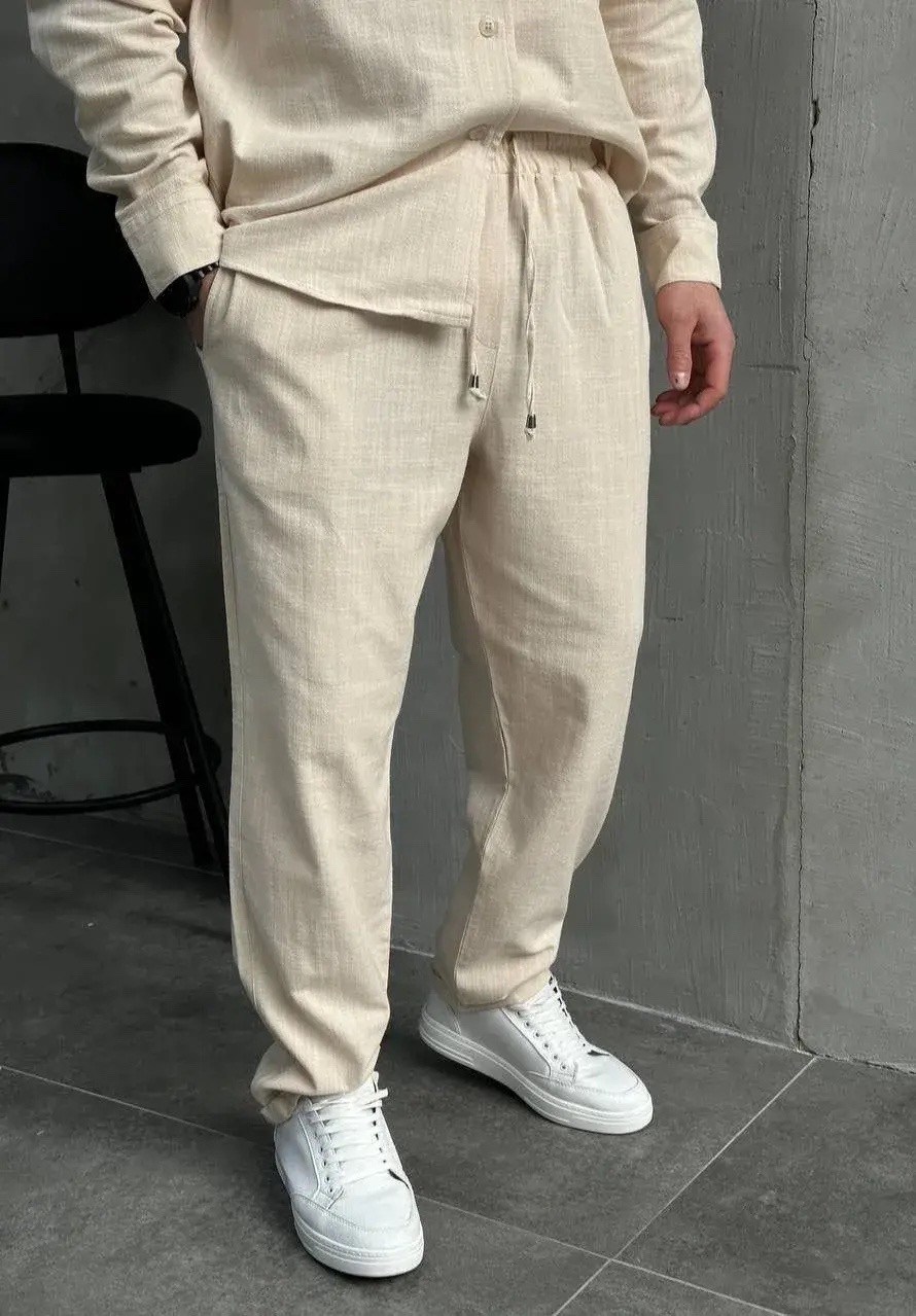 летний мужской льняной костюм,костюм летний льняной брюки и рубашка,льняной мужской костюм,костюм брючный с рубашкой,мужские костюмы из льна