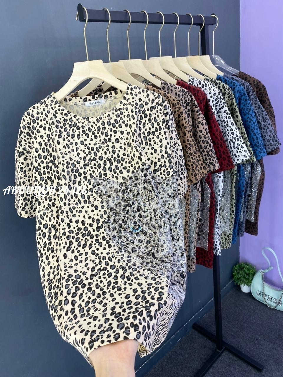 футболки женская,футболка женская 6506 "леопард",женские футболки с принтом,леопардовая футболка,футболки летние