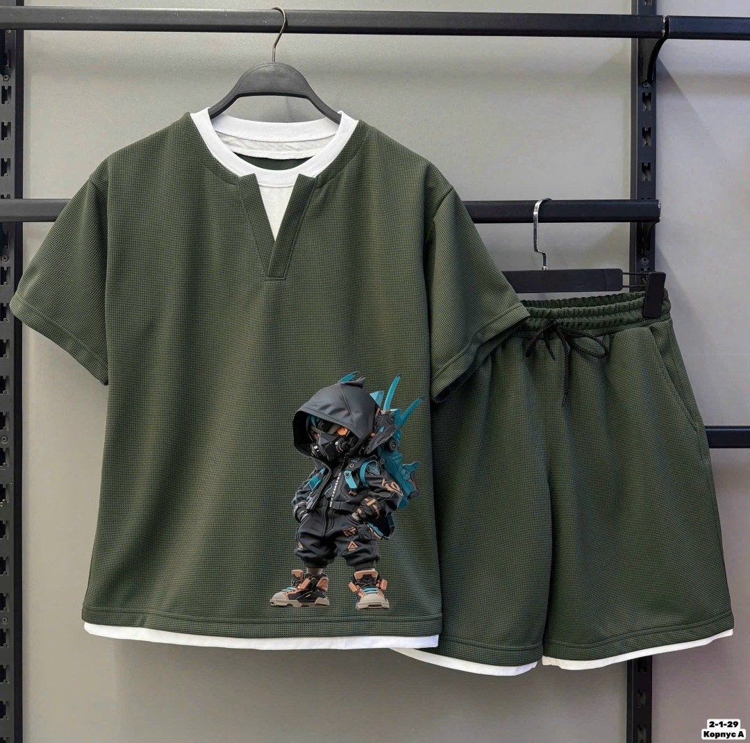 повседневный костюм,костюм шортами,костюм шорты с футболкой,мужские комплекты