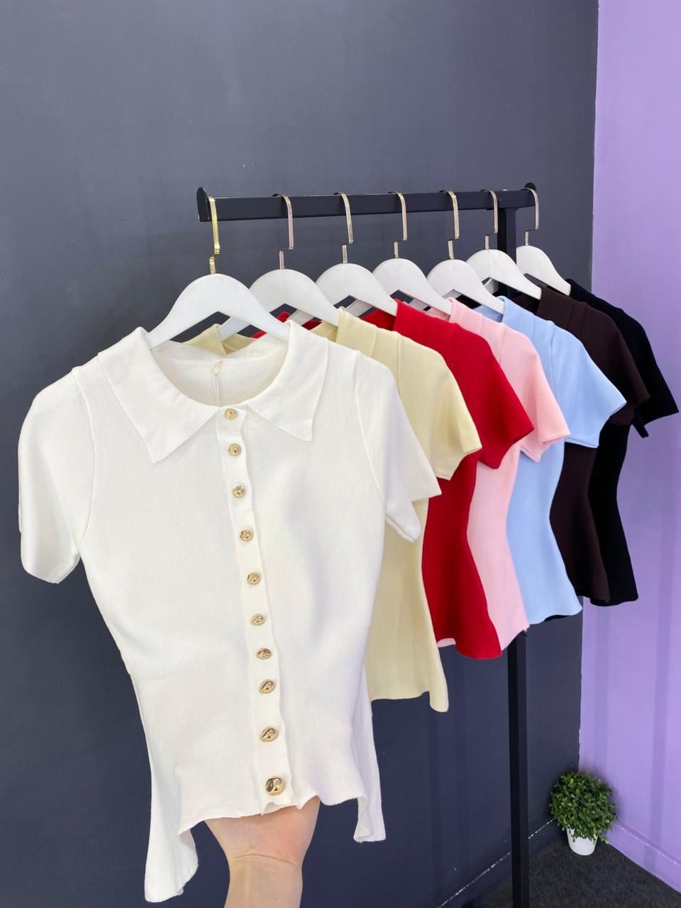 кофта женская,кофточка,кофта поло с пуговицей,повседневная рубашка