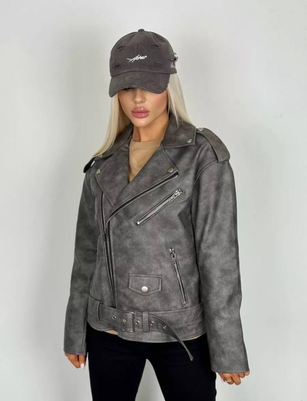 кожаная куртка косуха,куртка косуха оверсайз,кожаная куртка косуха оверсайз кожанка винтажная,куртка косуха,серая кожаная куртка