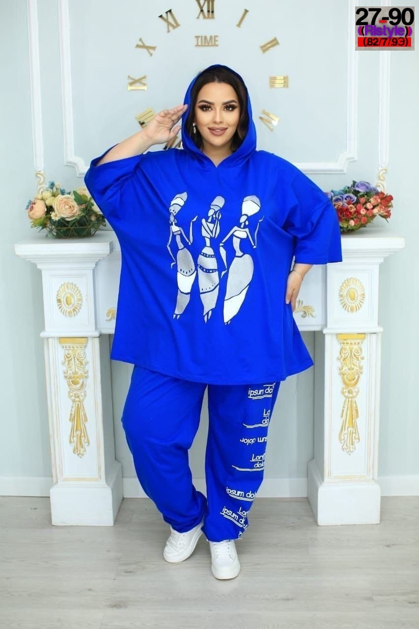 женский спортивный костюм больших размеров,женские костюмы,синий костюм,одежда больших размеров,летние костюмы женские 2026