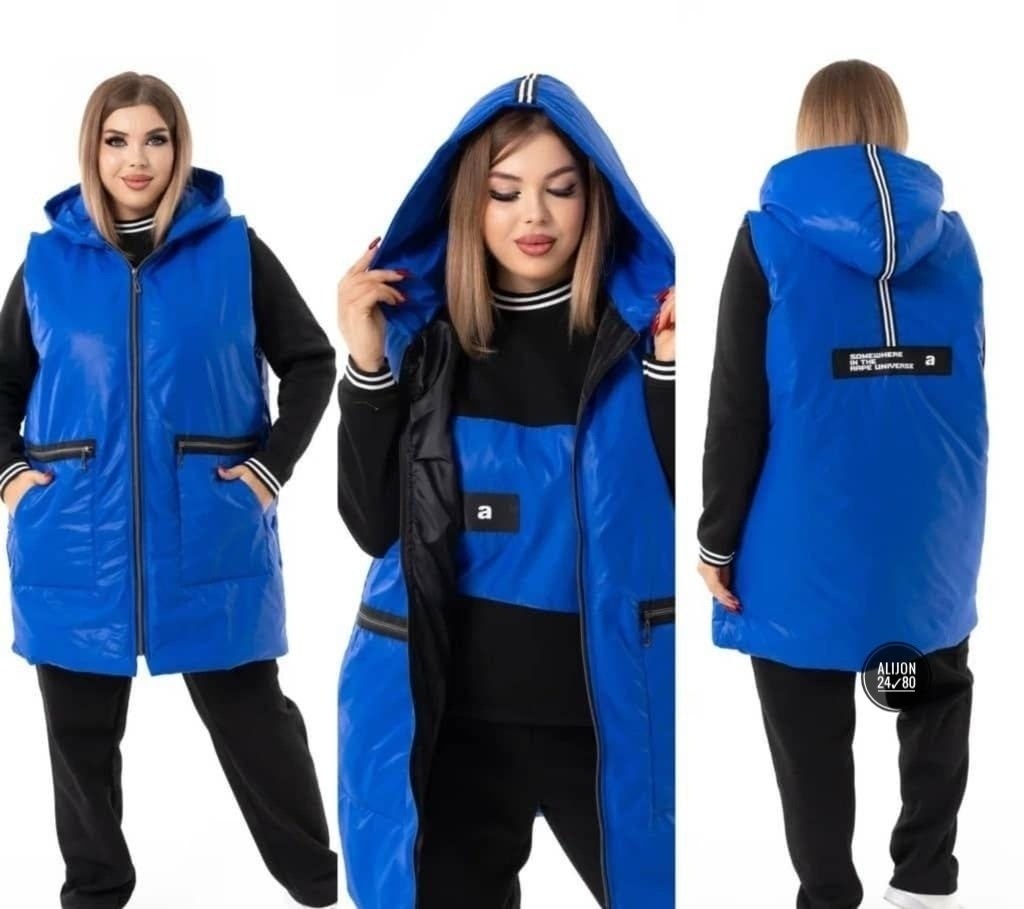 костюм женский на флисе,женский костюм тройка,комплект одежды женские,спортивные жилеты женские больших размеров,жилет удлиненный