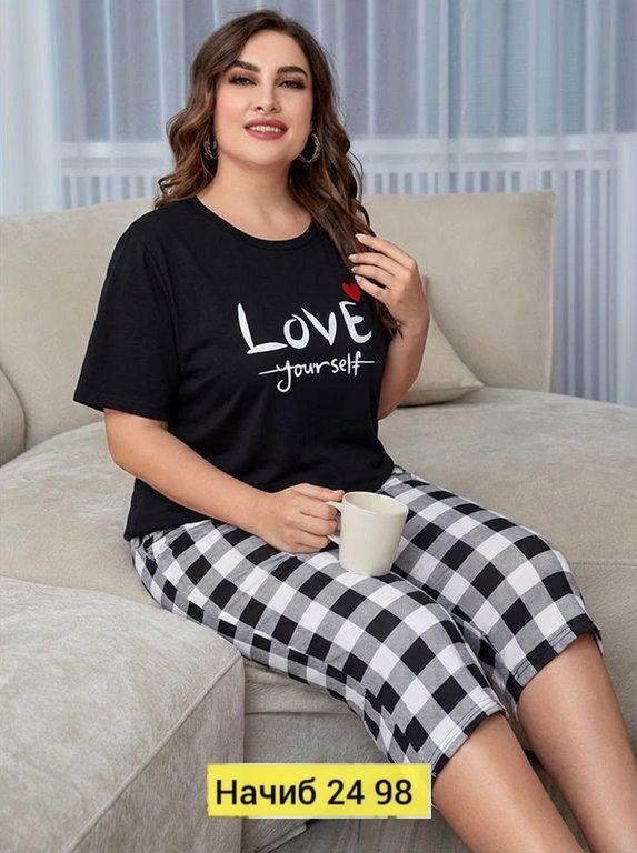 пижама с бриджами большие размеры,женская пижама с бриджами,пижама женская,пижама женская с бриджами хлопок домашний костюм,пижама с бриджами костюм домашний