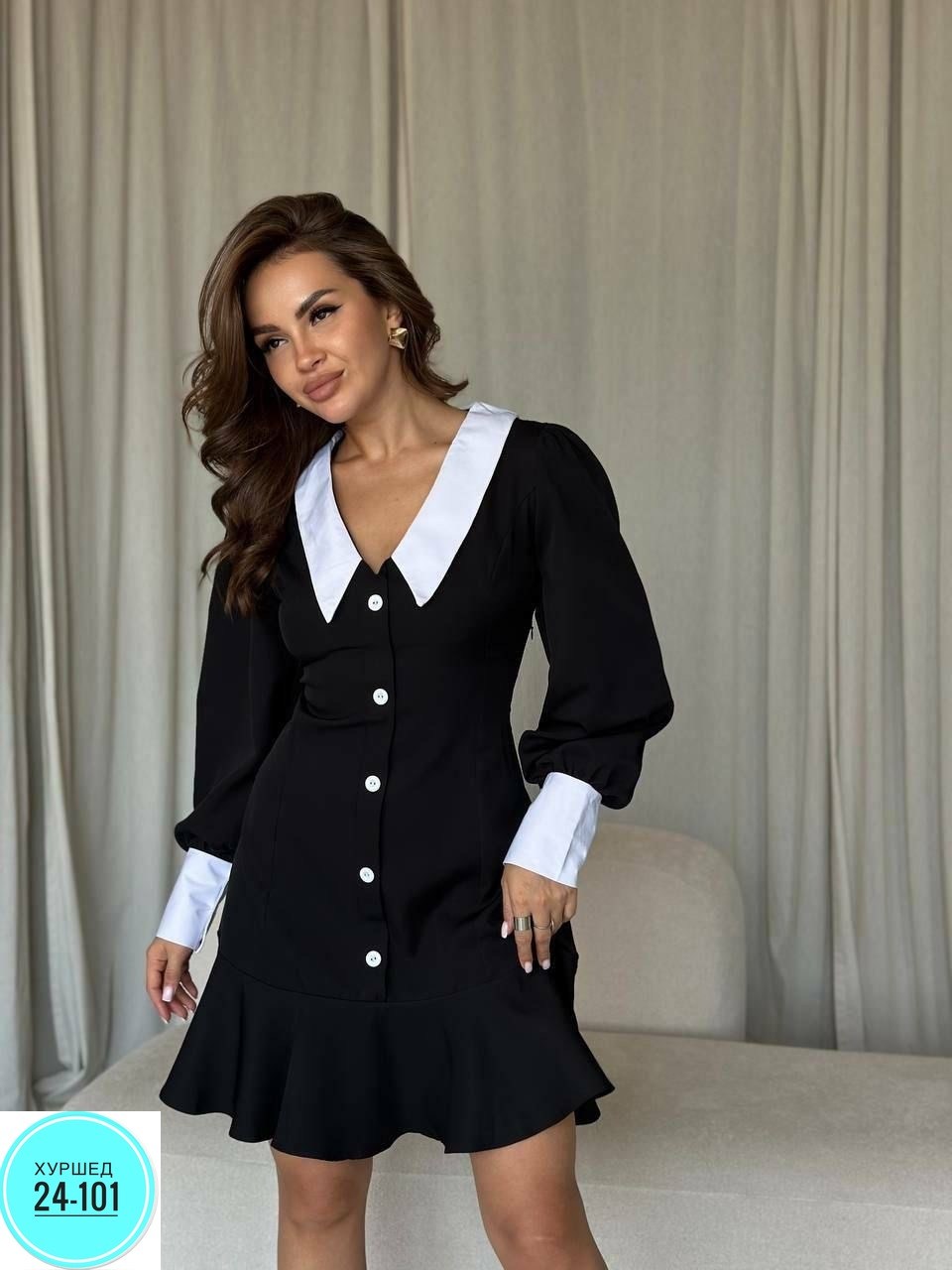 платье женское с воротником,платье стильное,платье женской,платье с воротником,школьное платье
