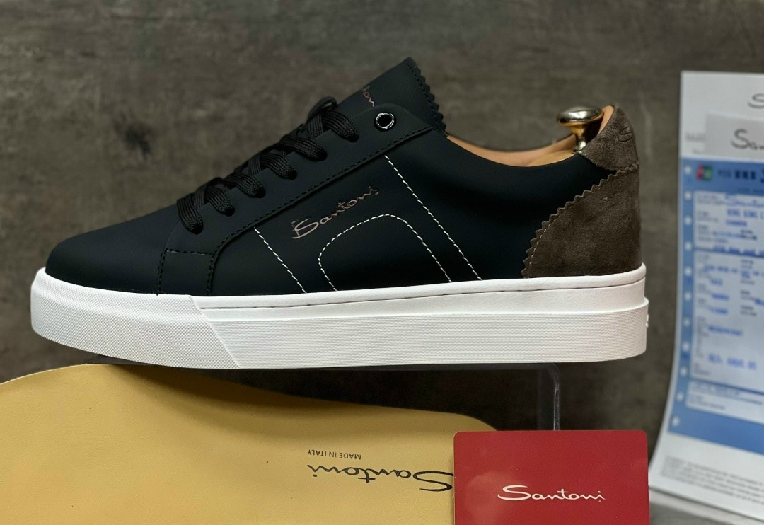 мужские кеды,кеды мужские santoni,кеды мужские кожаные,,кеды мужские кожаные santoni черные premium