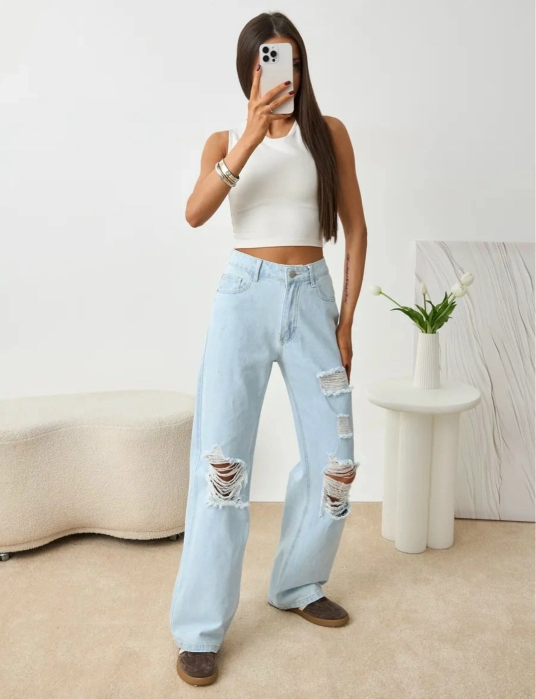 джинсы широкие рваные,женские джинсы,джинсы палаццо широкие,джинсы палаццо,женские джинсы и брюки