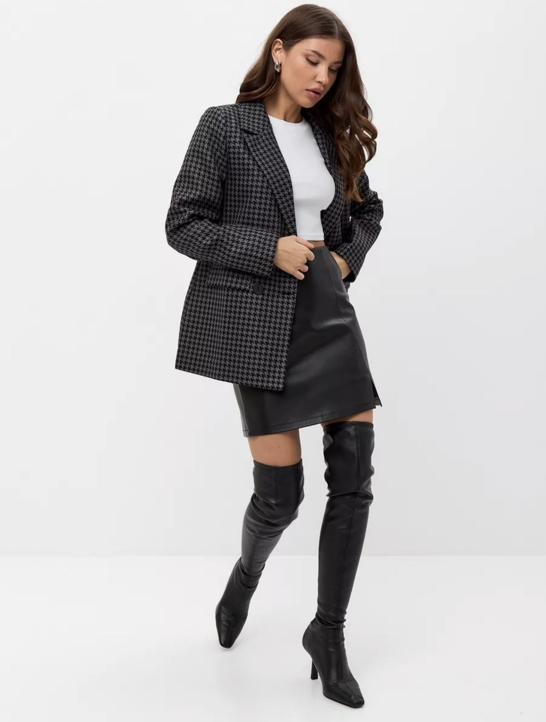 жакет пиджак твидовый,пиджак твидовый,жакет,жакет оверсайз,пиджак гусиная лапка