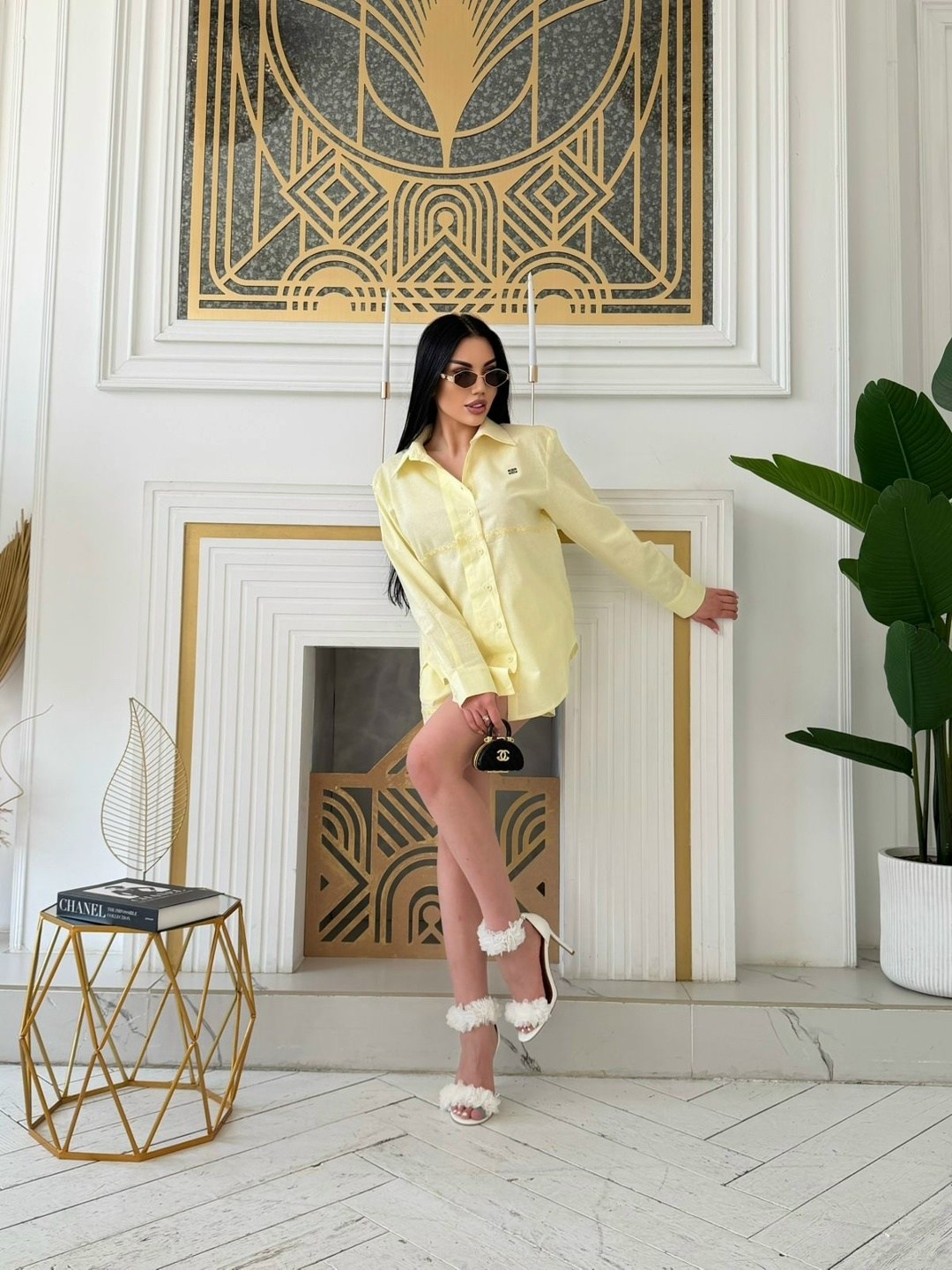 женский костюм с шортами,рубашка модная,желтая рубашка,костюм с шортам,рубашка льняная