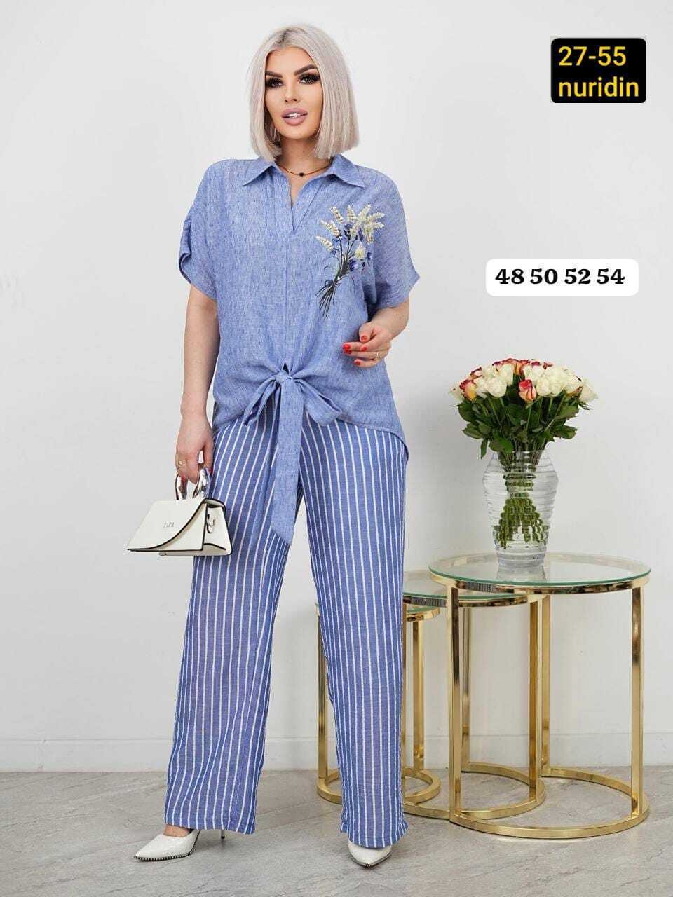 костюм брючный,костюм лен,брючный костюм женский больших размеров final style,женский костюм,стильный костюм