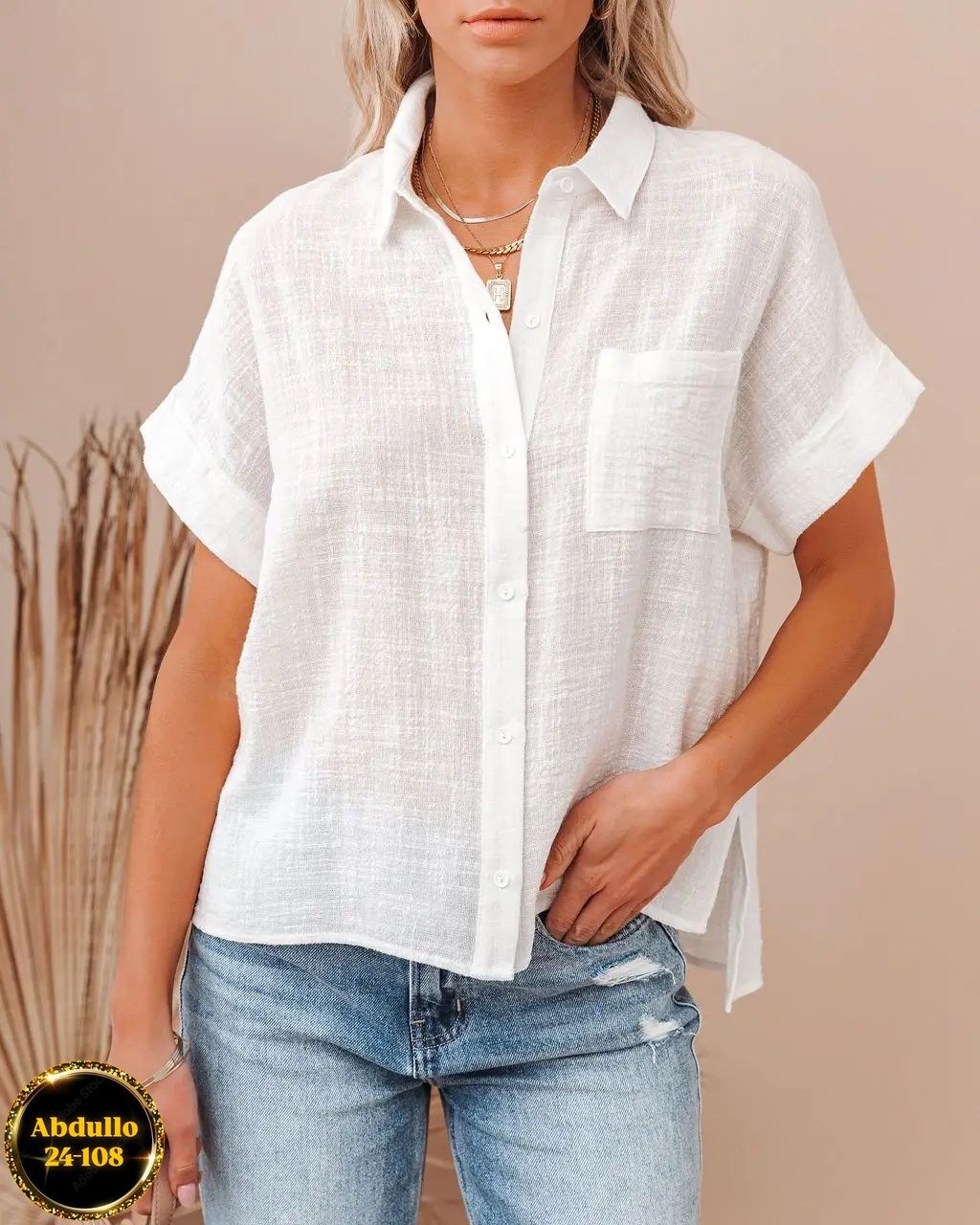 летняя хлопковая льняная рубашка для женщин с короткими рукавами,рубашка женская из хлопка,рубашка женская белая,рубашка женская повседневная,рубашка женская