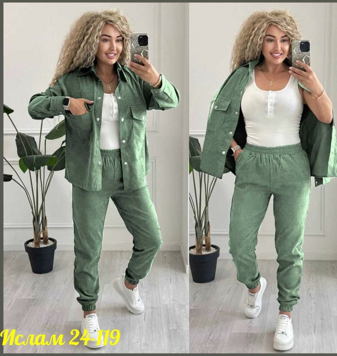 вельветовые костюмы женские рубашка и штаны,костюм вельветовый больших размеров magico 170318199,костюм женский,замшевый костюм женский с брюками,костюм двойка вельвет