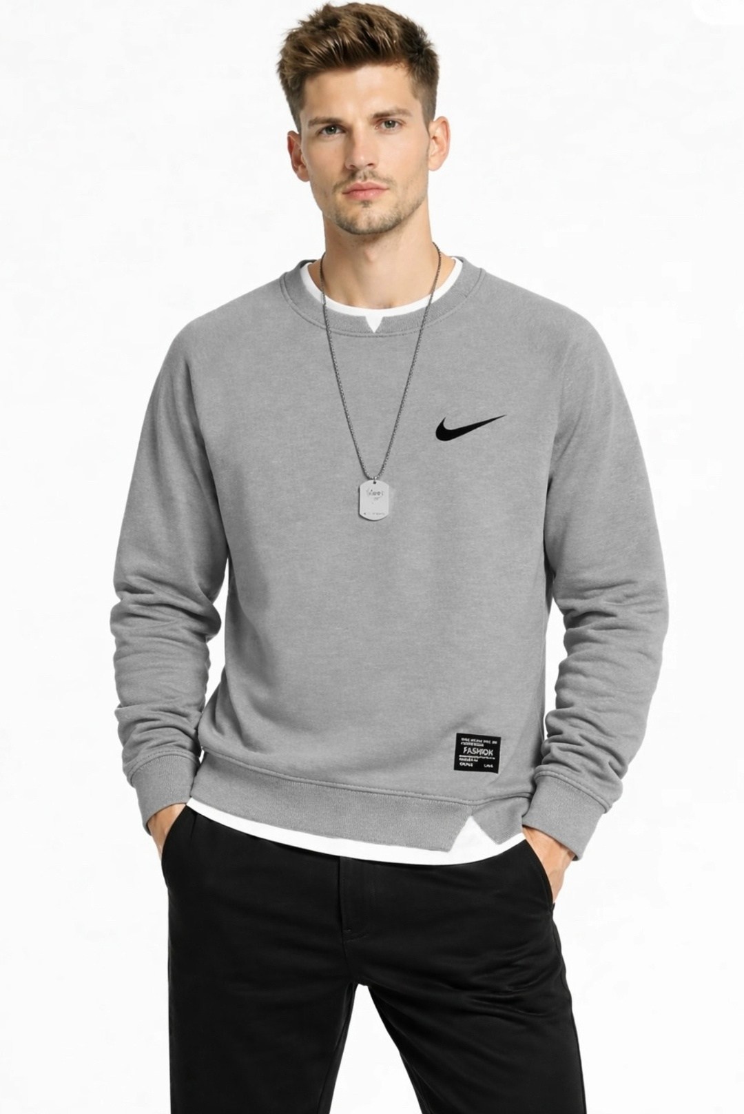 серый свитшот,свитшот nike,мужские свитшоты,nike sweatshirt,свитшот мужская