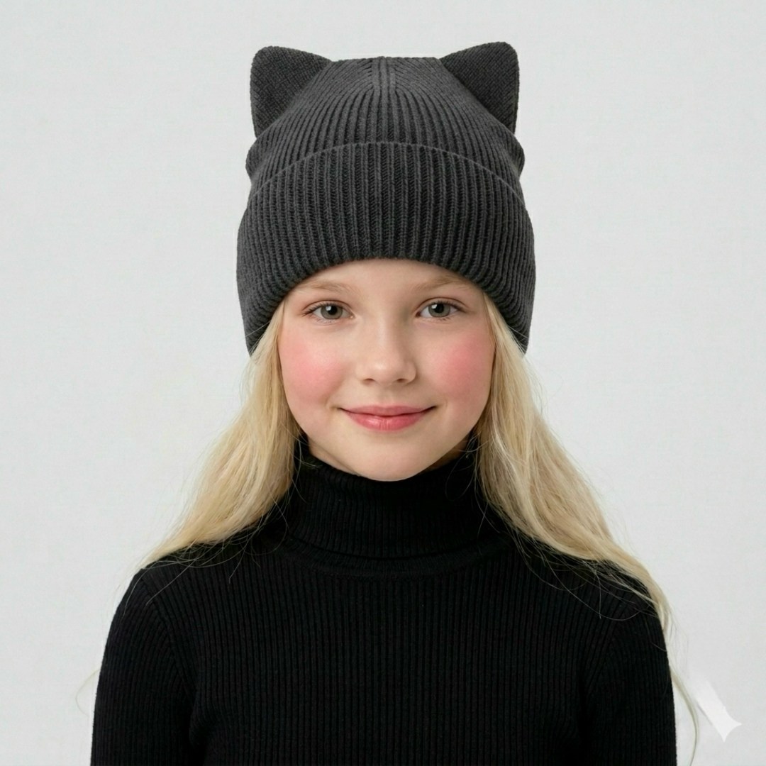 шапка для девочек,вязаная шапка с ушками,шапка с ушками,шапка для девочки с ушками,шапочка с ушками