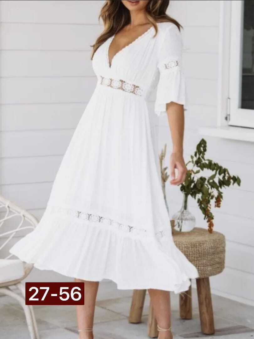 платье летнее белое,белое платье миди,женские длинные платья,женские платья летние,кружевное платье