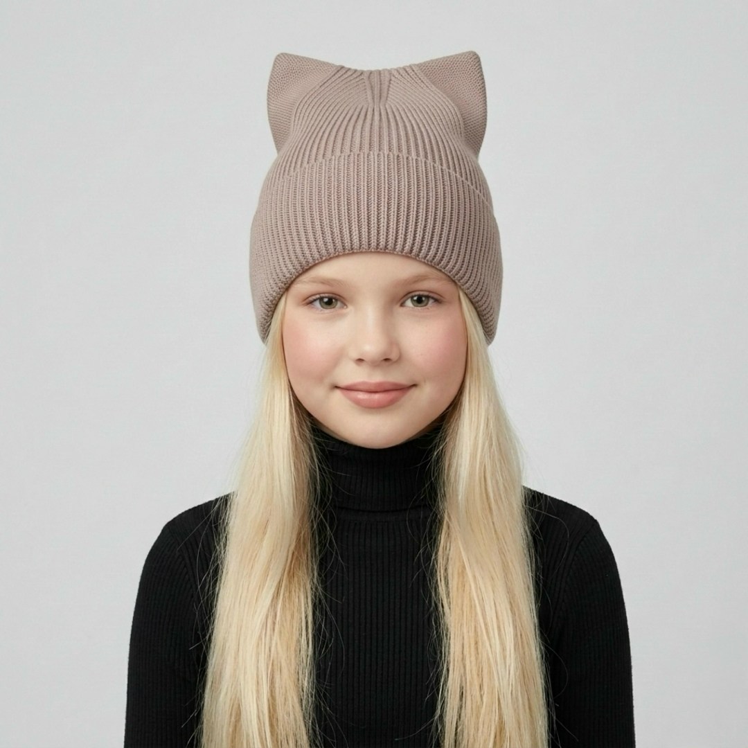 шапка для девочек,вязаная шапка с ушками,шапка с ушками,шапка для девочки с ушками,шапочка с ушками