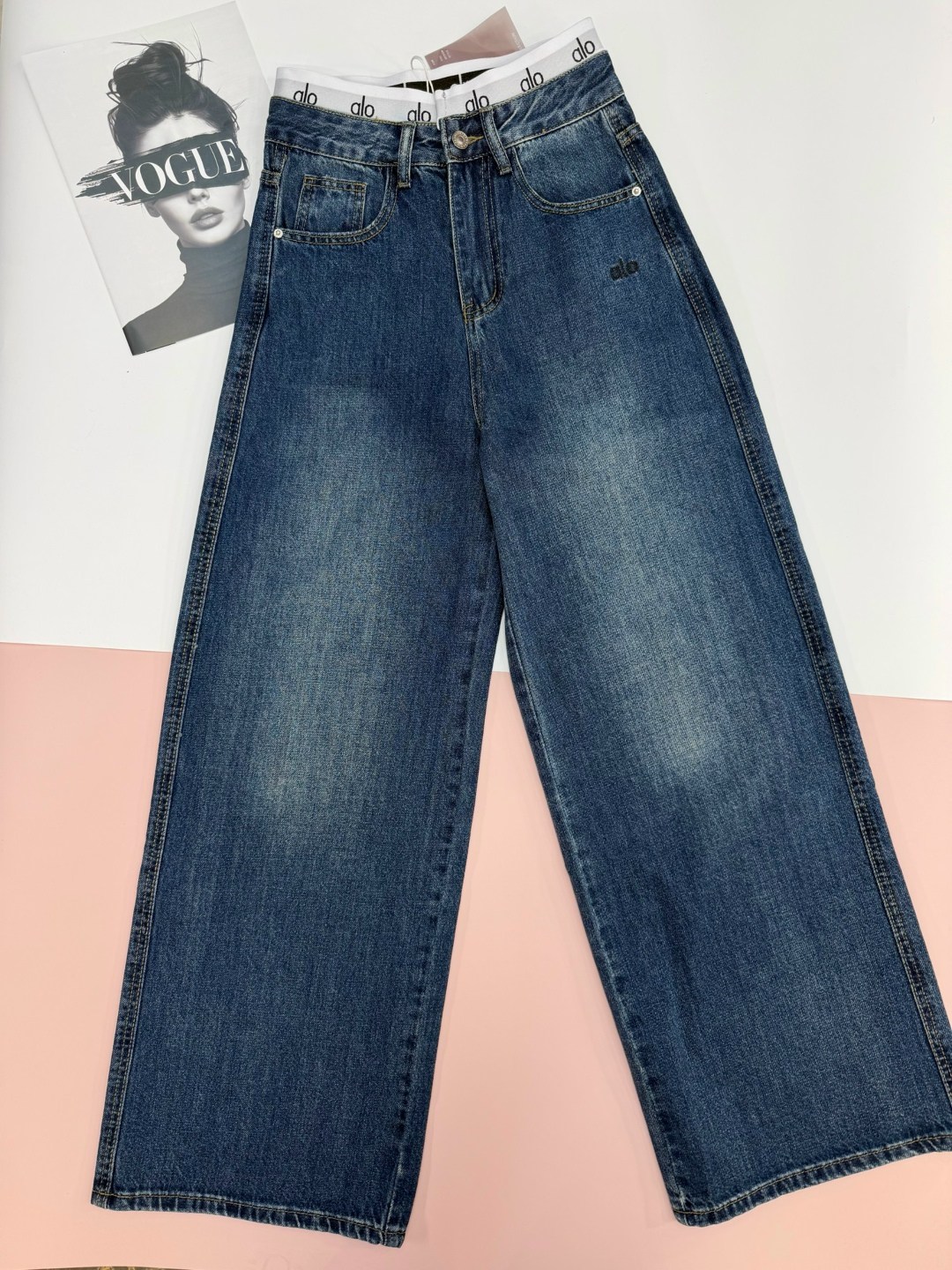 джинсы женские,джинсы,широкие джинсы,широкие джинсы из денима house of sunny синий,одежда джинсы